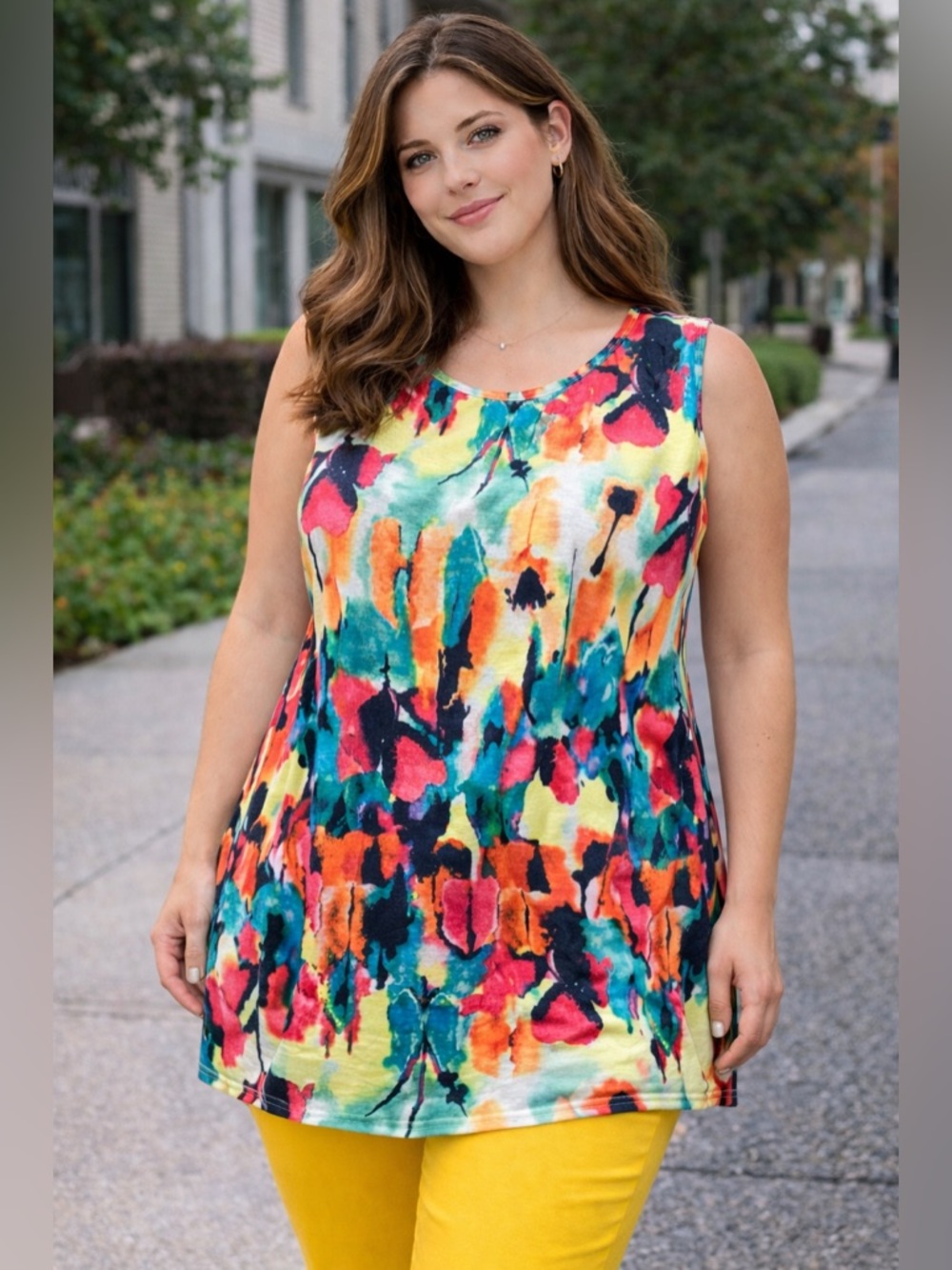 Colorful Abstract Print tunic